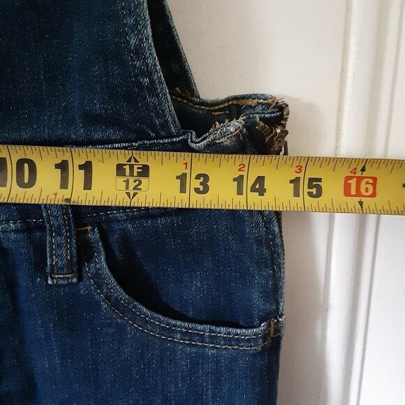 Levi's Overalls Blue Denim Women's Size 28 Side Zip Tapered Leg S40197 Cotton - Picture 14 of 15